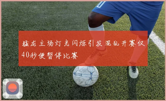 猛龙主场灯光闪烁引发混乱开赛仅40秒便暂停比赛